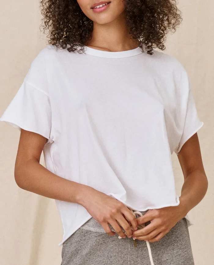 The Crop Tee Solid TRUE WHITE Tees The Great Women The Crop Tee Solid TRUE WHITE Tees The Great Women