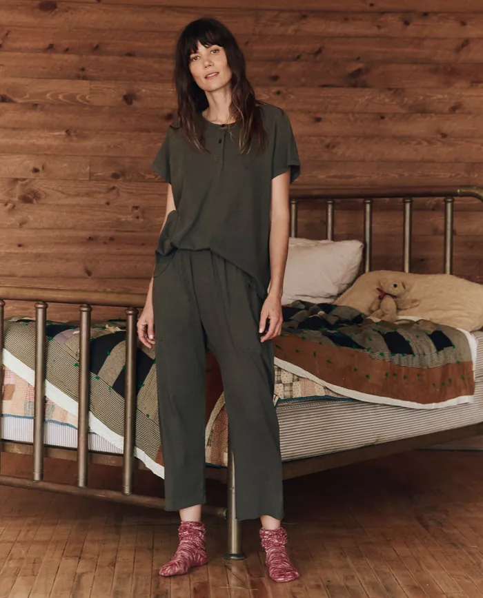 The Great Sleep Bottoms Women The Lounge Crop Washed Black The Great Sleep Bottoms Women The Lounge Crop Washed Black