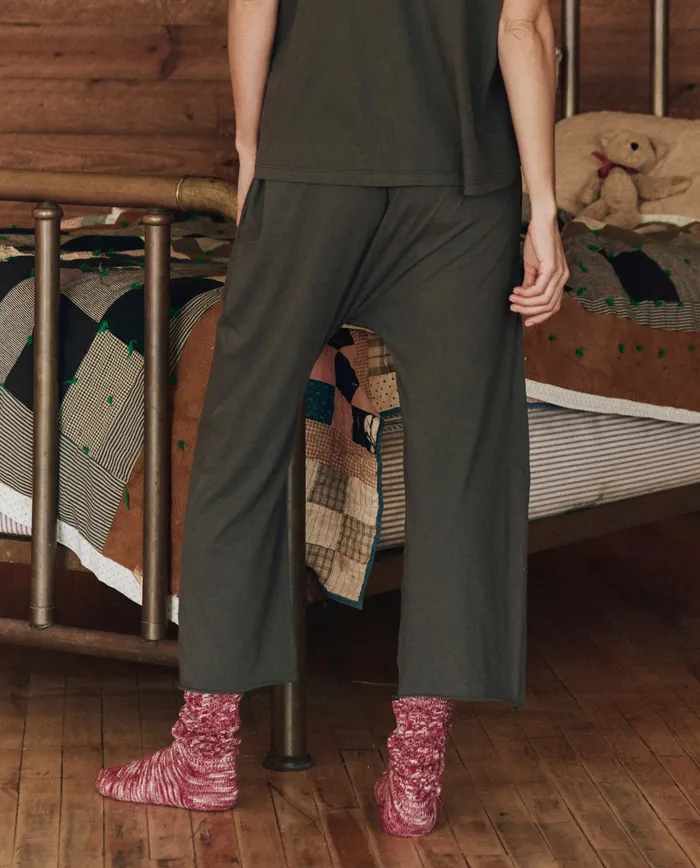 The Great Sleep Bottoms Women The Lounge Crop Washed Black The Great Sleep Bottoms Women The Lounge Crop Washed Black