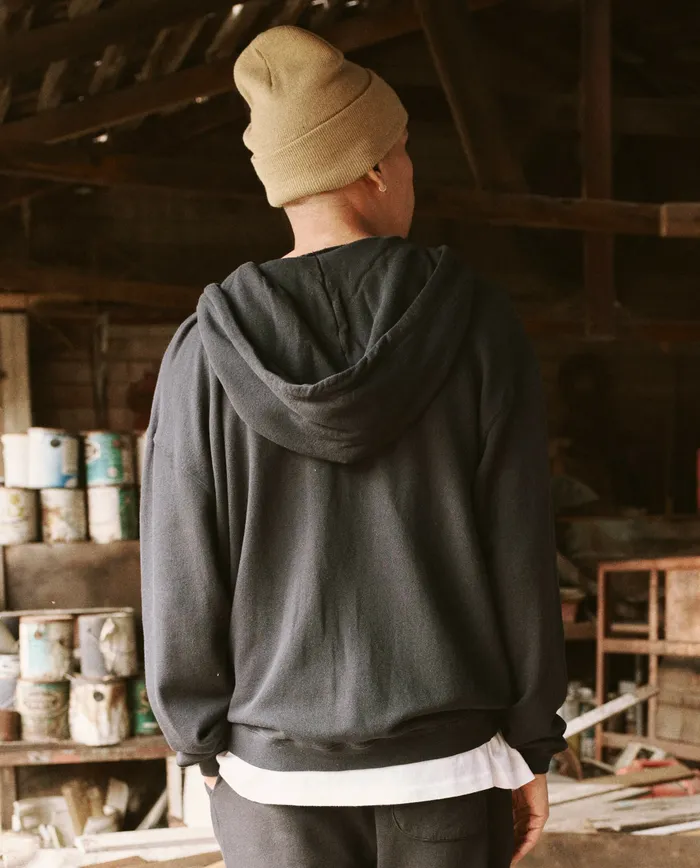 The Great Tees and Sweats Men The Men039s Zip Up Hoodie Almost Black