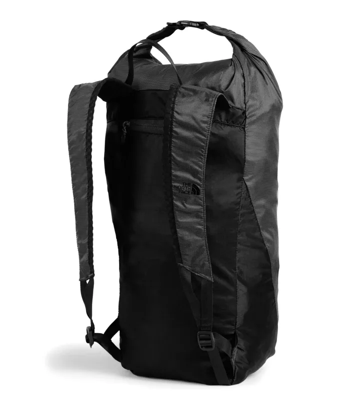 The North Face Backpacks Womens Flyweight Rolltop Asphalt Greytnf Black