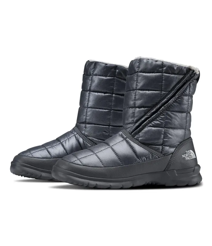 The North Face Boots Womens Thermoball Eco Microbaffle Bootie Zip Zinc Greymicro Chip Grey The North Face Boots Womens Thermoball Eco Microbaffle Bootie Zip Zinc Greymicro Chip Grey