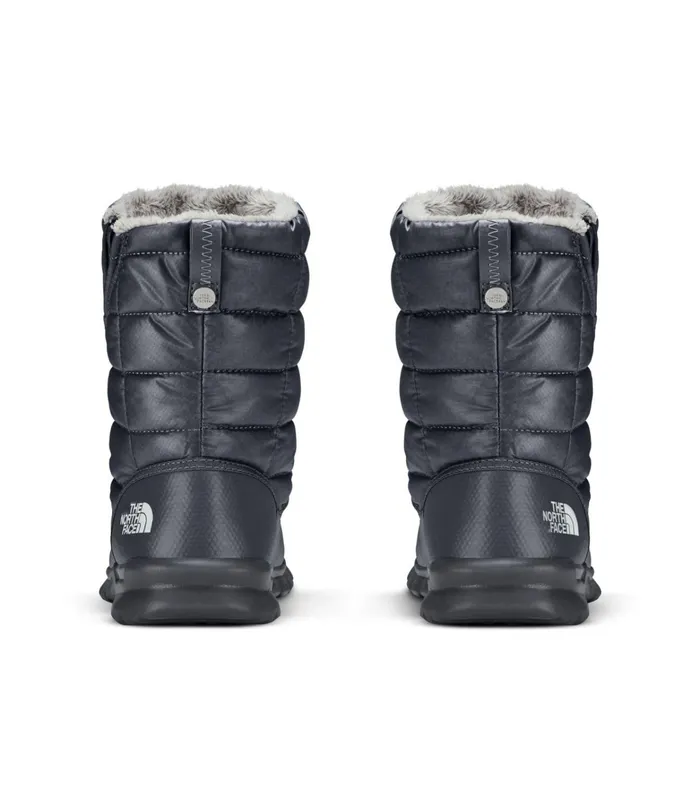 The North Face Boots Womens Thermoball Eco Microbaffle Bootie Zip Zinc Greymicro Chip Grey