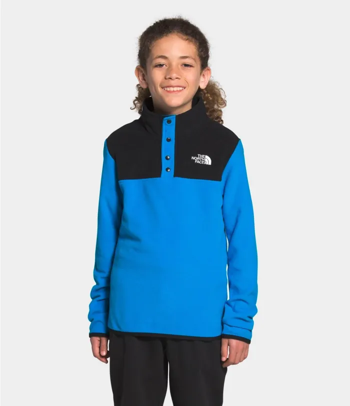 The North Face Fleece Kids Glacier Snap Pullover Clear Lake Blue