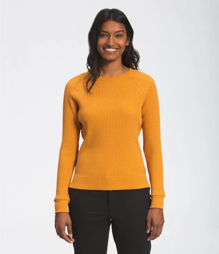 The North Face Hoodies and Sweatshirts Womens LongSleeve Chabot Crew Citrine Yellow