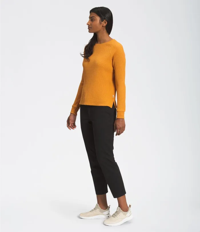 The North Face Hoodies and Sweatshirts Womens LongSleeve Chabot Crew Citrine Yellow