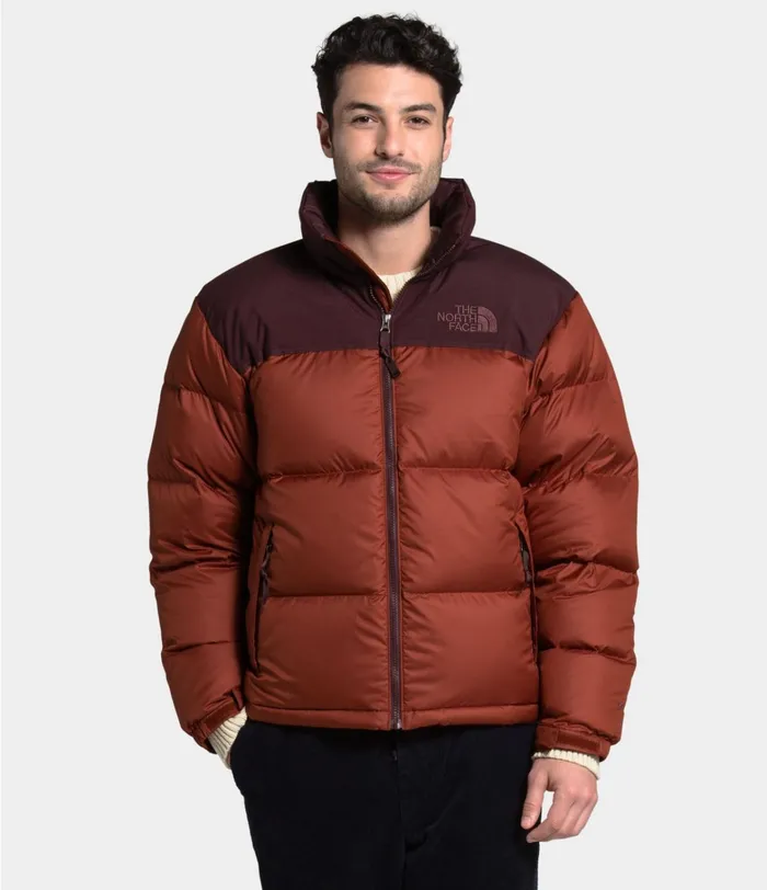 The North Face Insulated and Down Jackets Mens Eco Nuptse Jacket Brandy Brownroot Brown