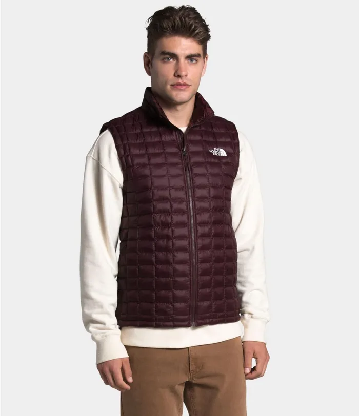 The North Face Insulated and Down Jackets Mens ThermoBall Eco Vest Root Brown Matte