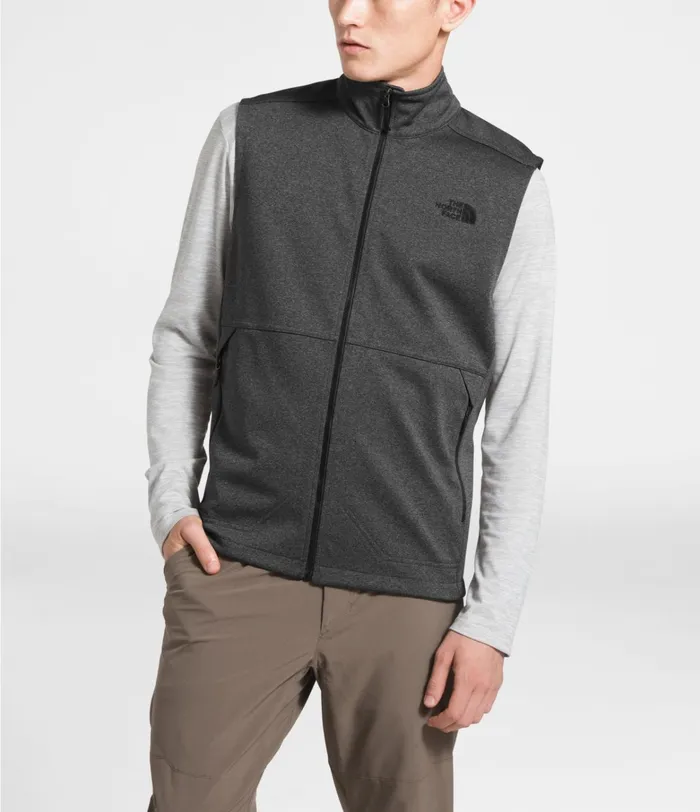 The North Face Windbreakers Mens Apex Canyonwall Vest Tnf Dark Grey Heather