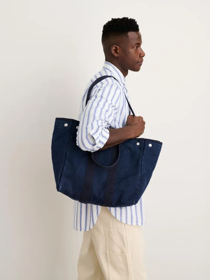 The Perfect Weekday Tote Navy Men Alex Mill Accessories