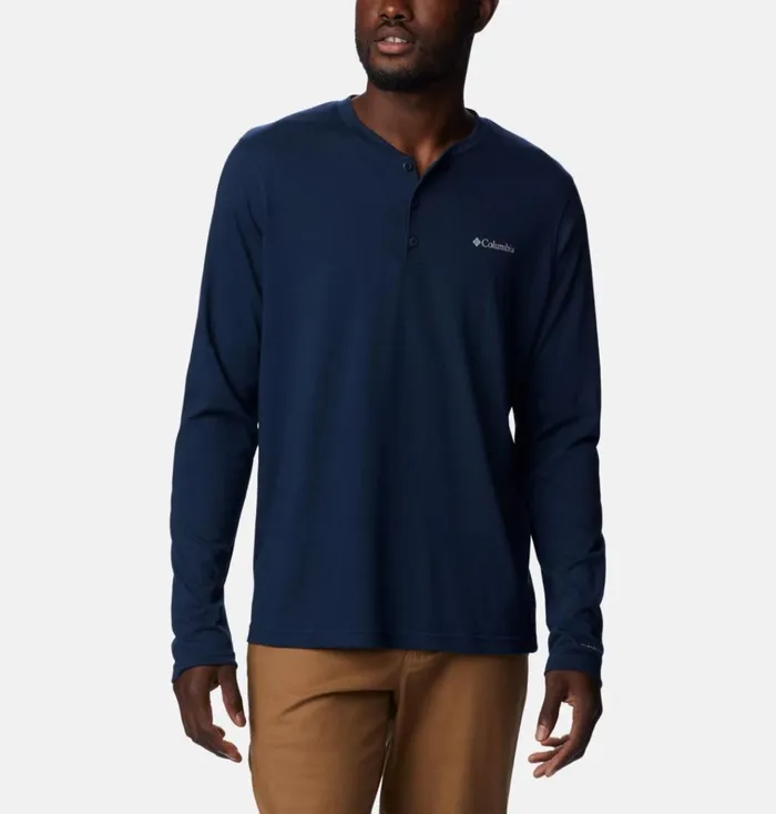 Thistletown Hills Henley Collegiate Navy Heather Mens Columbia Sportswear Long Sleeve Thistletown Hills Henley Collegiate Navy Heather Mens Columbia Sportswear Long Sleeve