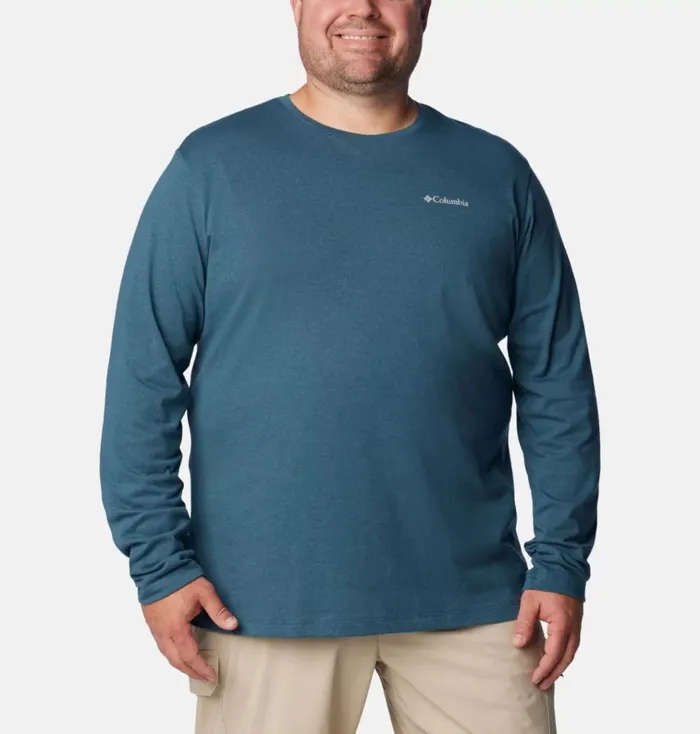 Thistletown Hills Long Sleeve Crew Shirt 8211 Big Night Wave Heather Mens Columbia Sportswear Long Sleeve Thistletown Hills Long Sleeve Crew Shirt 8211 Big Night Wave Heather Mens Columbia Sportswear Long Sleeve