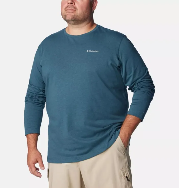 Thistletown Hills Long Sleeve Crew Shirt 8211 Big Night Wave Heather Mens Columbia Sportswear Long Sleeve Thistletown Hills Long Sleeve Crew Shirt 8211 Big Night Wave Heather Mens Columbia Sportswear Long Sleeve