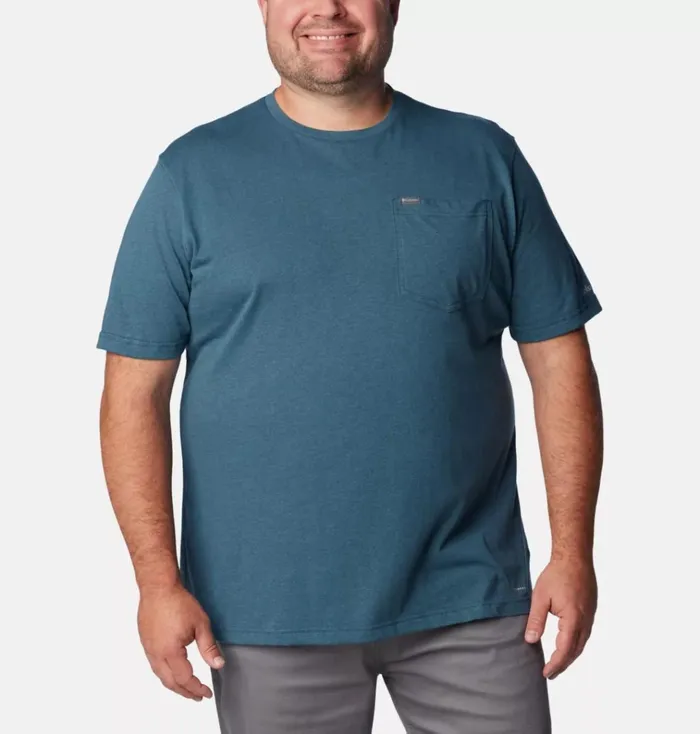 Thistletown Hills Pocket TShirt 8211 Big Night Wave Heather Mens Columbia Sportswear Short Sleeve Thistletown Hills Pocket TShirt 8211 Big Night Wave Heather Mens Columbia Sportswear Short Sleeve