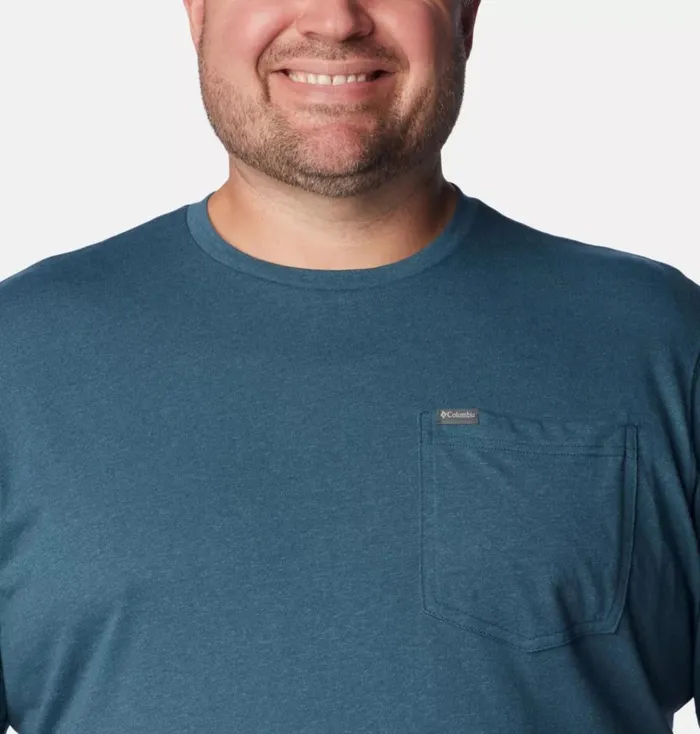 Thistletown Hills Pocket TShirt 8211 Big Night Wave Heather Mens Columbia Sportswear Short Sleeve Thistletown Hills Pocket TShirt 8211 Big Night Wave Heather Mens Columbia Sportswear Short Sleeve