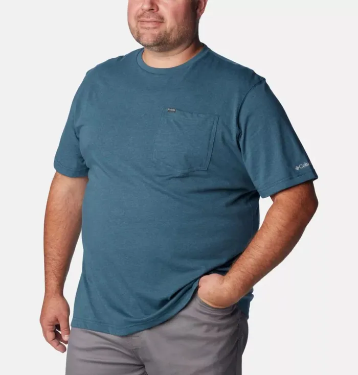 Thistletown Hills Pocket TShirt 8211 Big Night Wave Heather Mens Columbia Sportswear Short Sleeve Thistletown Hills Pocket TShirt 8211 Big Night Wave Heather Mens Columbia Sportswear Short Sleeve