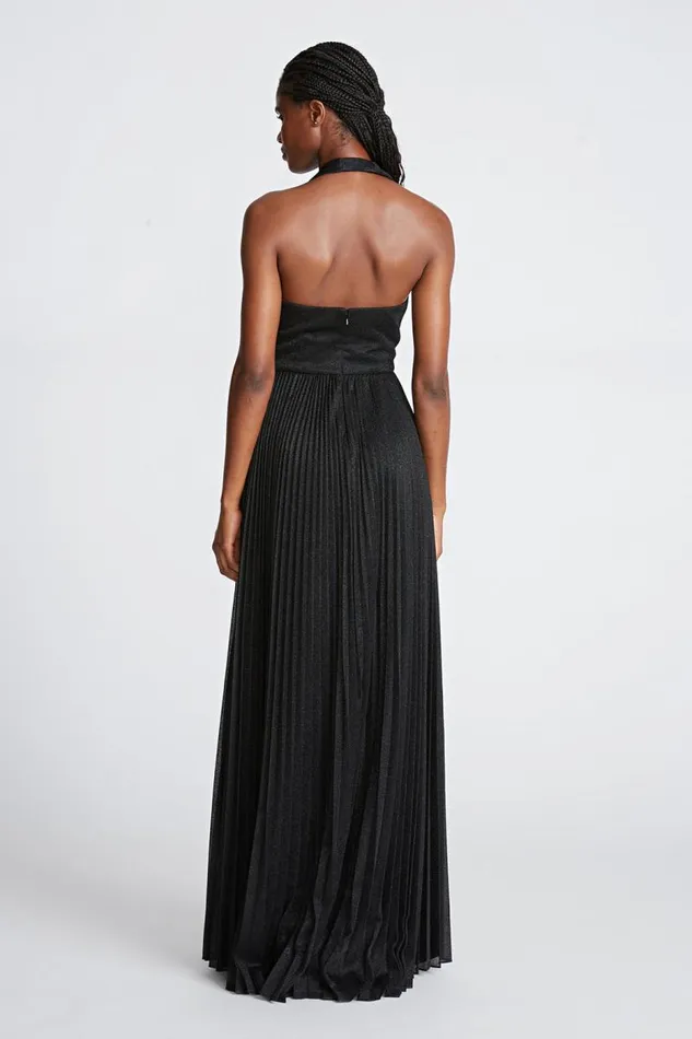 Tiffany Gown In Shimmer Jersey Black Women Halston Gowns