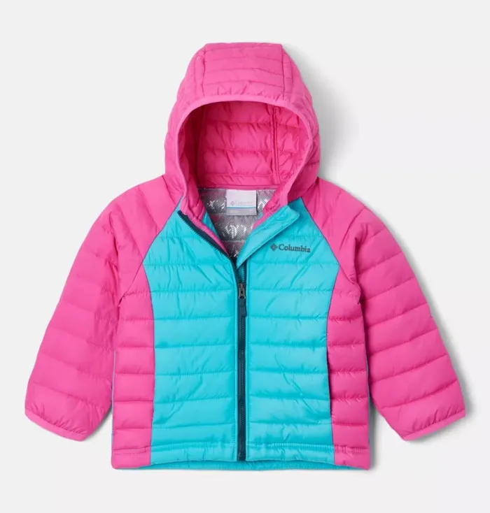 Toddler Powder Lite Hooded Jacket Geyser Pink Ice Kids Columbia Sportswear Jackets