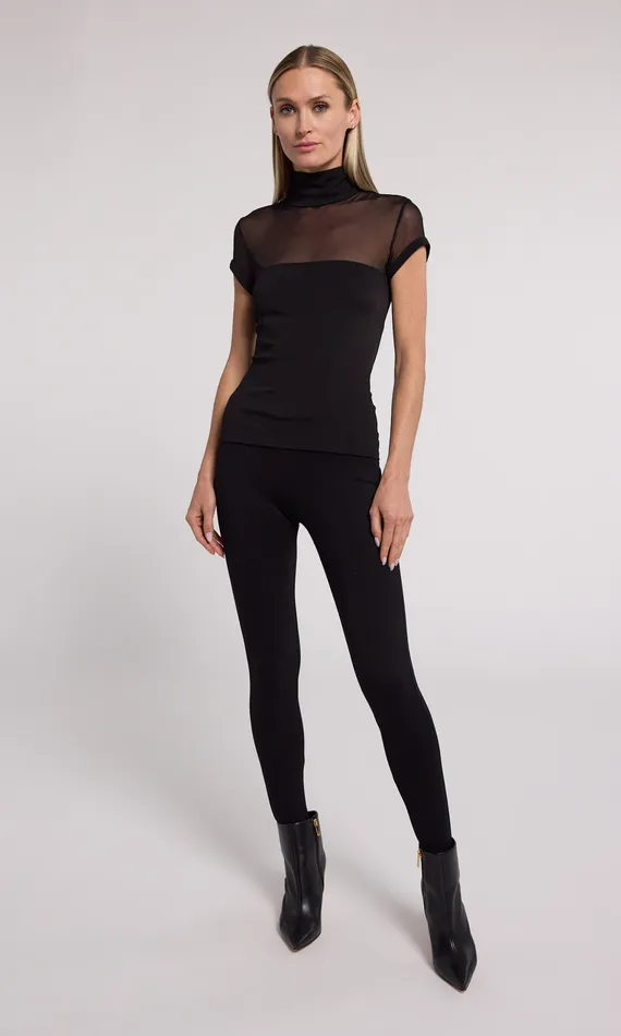 Tops Avril Mesh Combo Top Black Generation Love Clothing Women Tops Avril Mesh Combo Top Black Generation Love Clothing Women