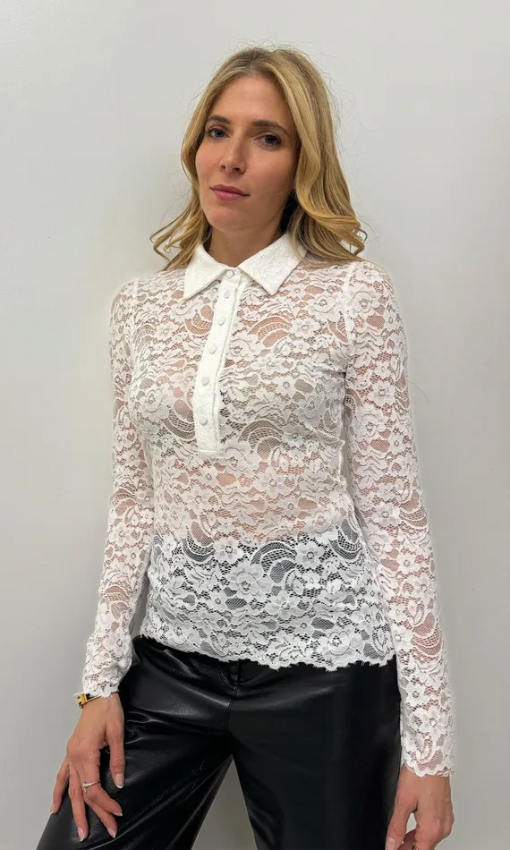 Tops Generation Love Clothing Women Dominique Lace Top White