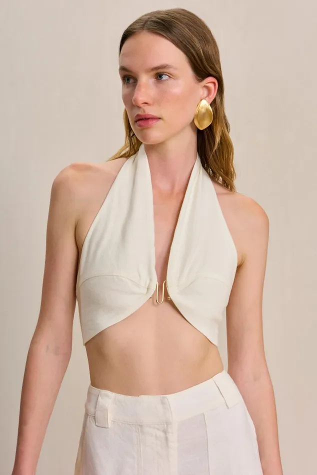 Tops Women Cult Gaia DIEM TOP 8211 OFF WHITE LINEN