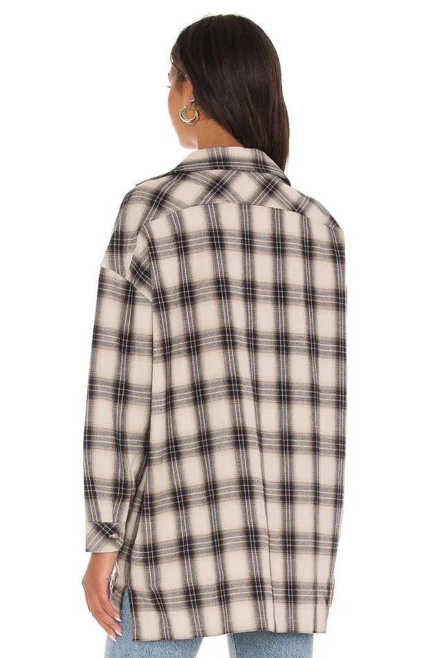 Tops Women Lovers and Friends Gela Oversized Top Nude Plaid