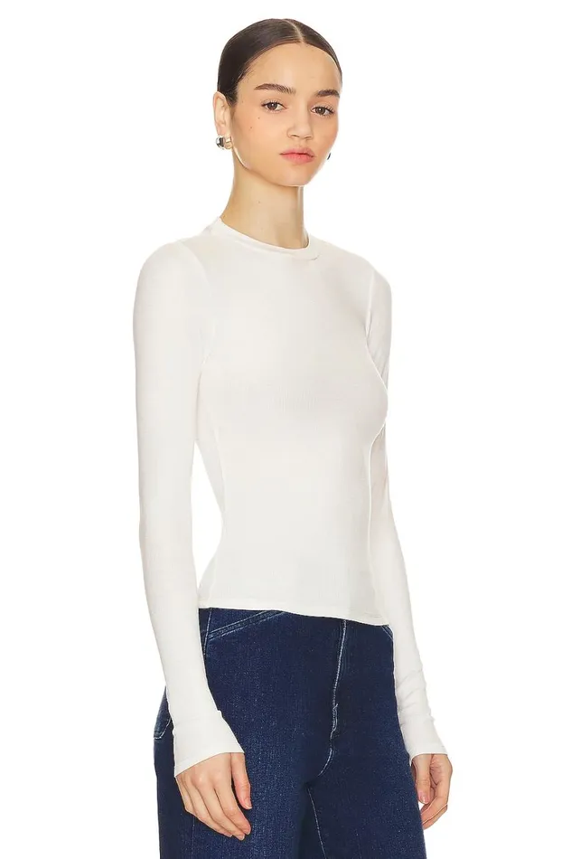 Tops Women Lovers and Friends Hailey Long Sleeve Tee White