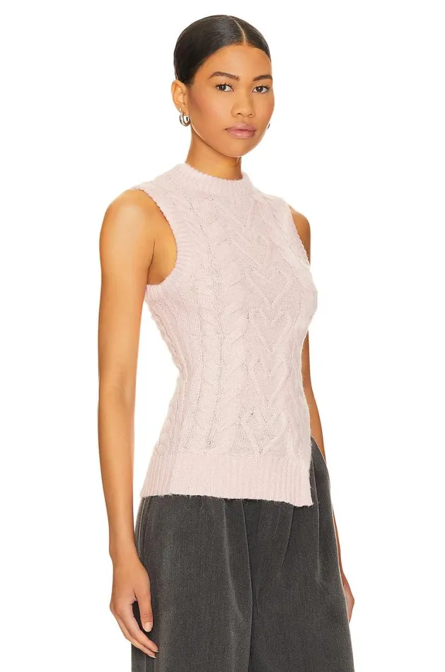 Tops Women Lovers and Friends Ingrid Sweater Vest Pink
