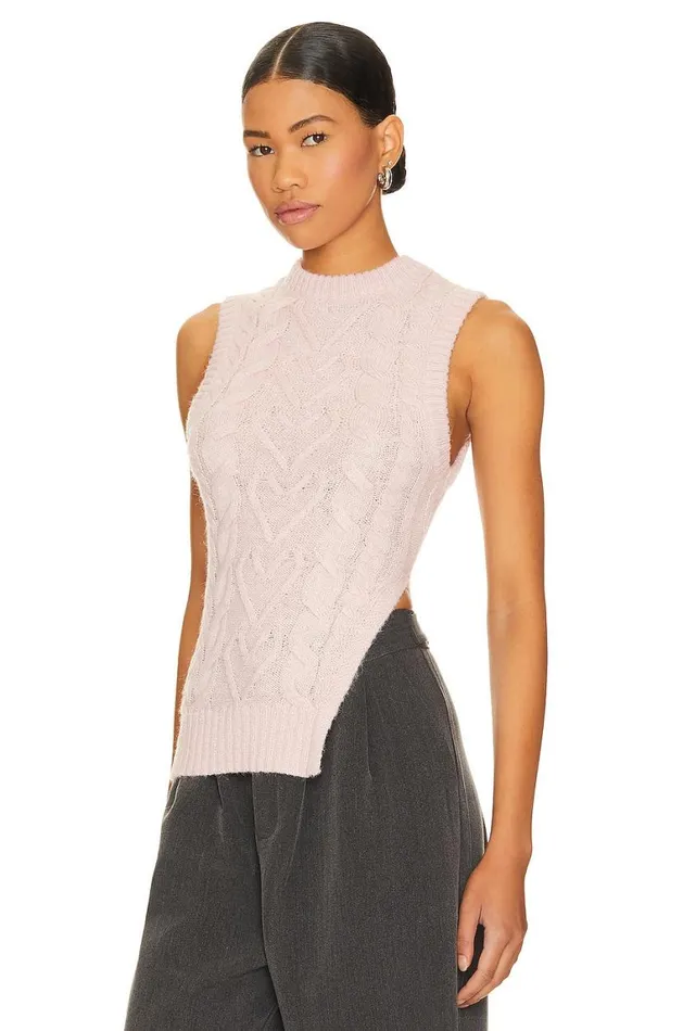 Tops Women Lovers and Friends Ingrid Sweater Vest Pink
