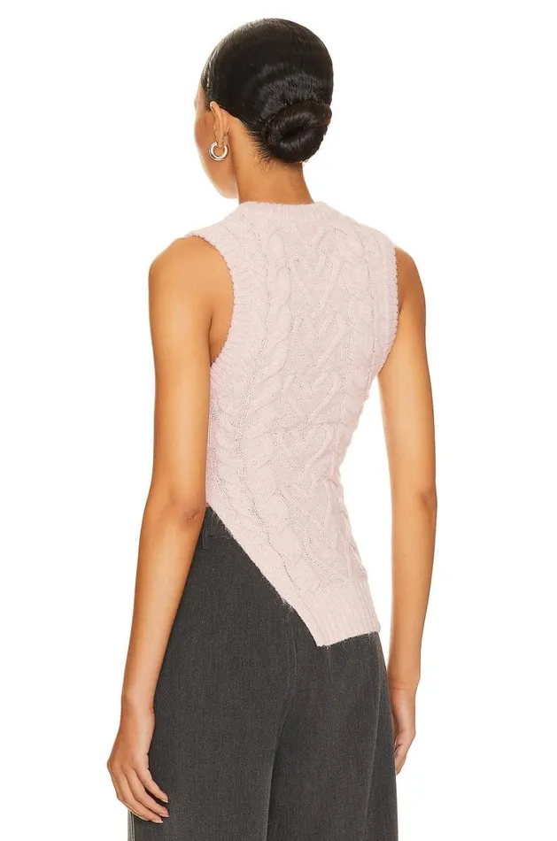 Tops Women Lovers and Friends Ingrid Sweater Vest Pink