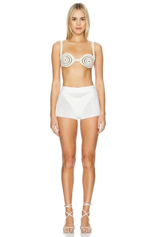 Tops Women Lovers and Friends Mara Crochet Top Ivory Natural