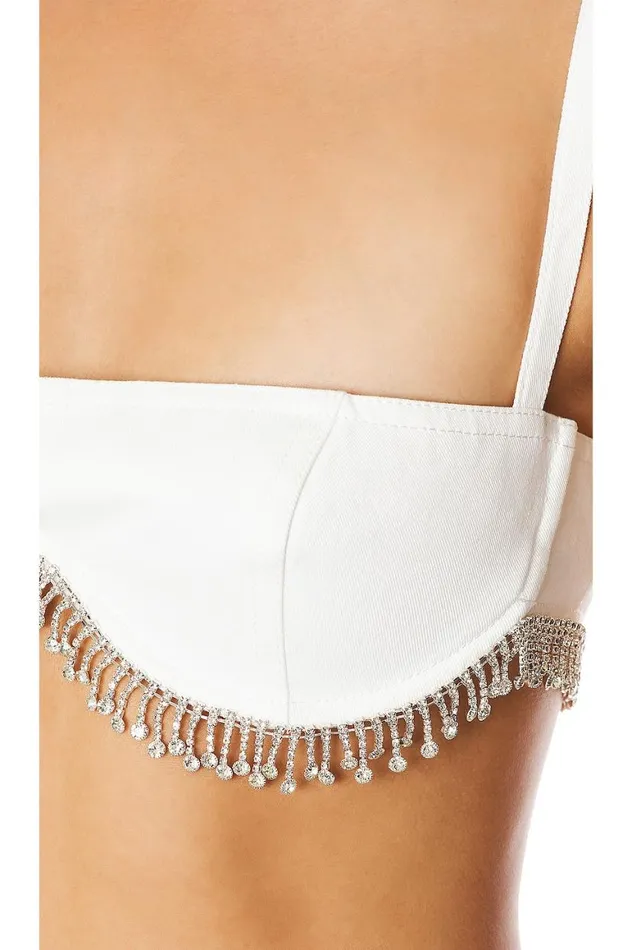 Tops Women Lovers and Friends Peyton Bra Top White