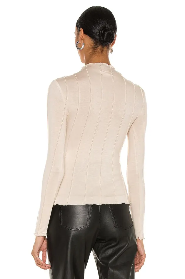 Tops Women Lovers and Friends Seamed Long Sleeve Top Beige