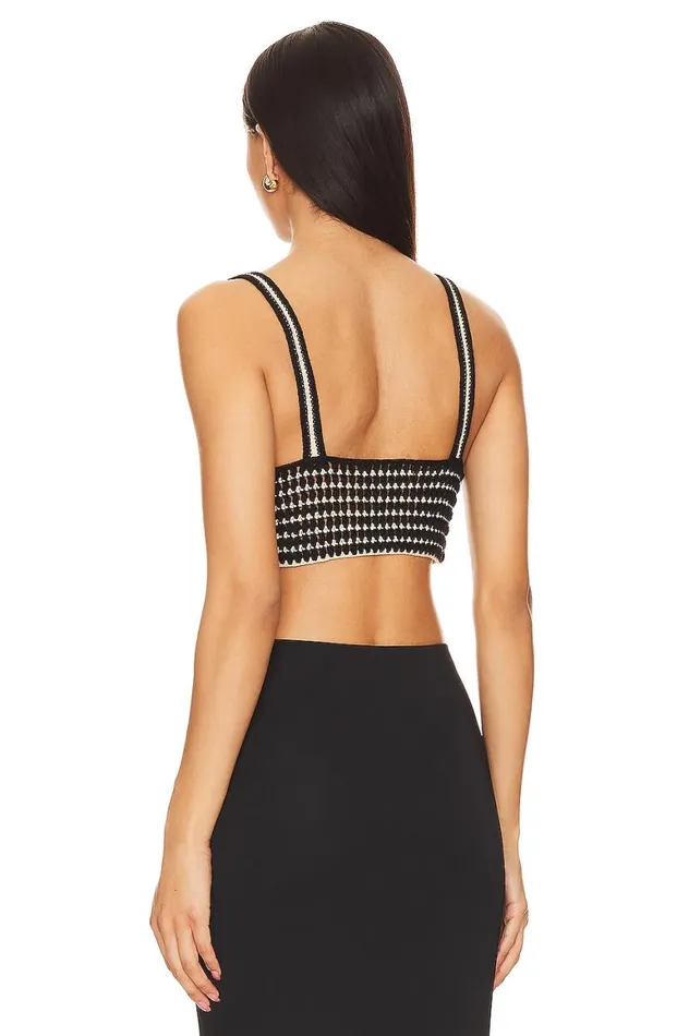 Tops Women Lovers and Friends Tropica Top Black and Beige
