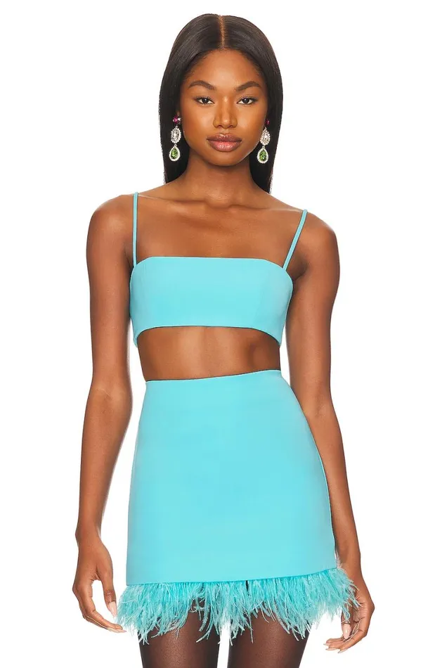Tops Women Lovers and Friends Westlake Bralette Top Turquoise Blue
