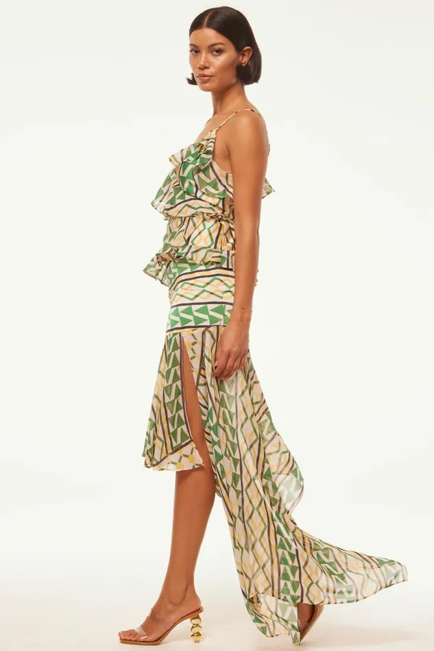 Tops Women MISA Los Angeles AGATA TOP Limoncello Geo Mix