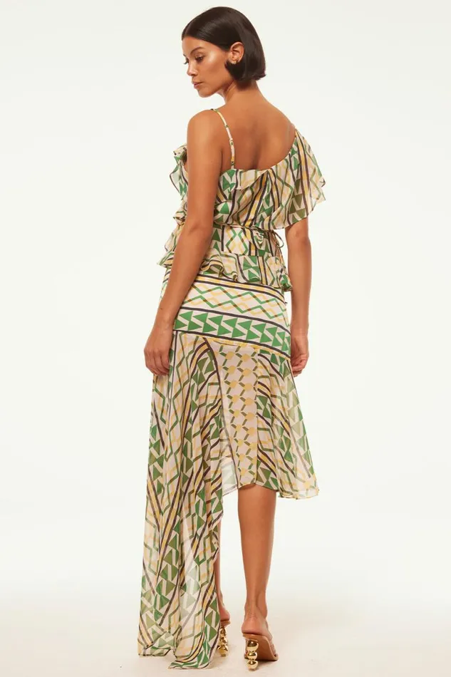 Tops Women MISA Los Angeles AGATA TOP Limoncello Geo Mix