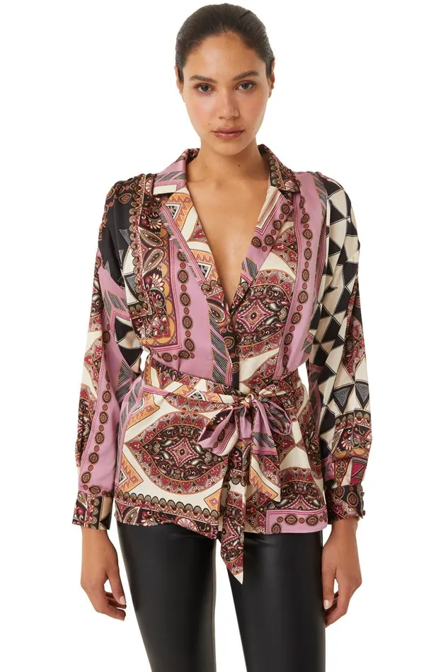 Tops Women MISA Los Angeles FARAH JACKET Leonardo Patchwork