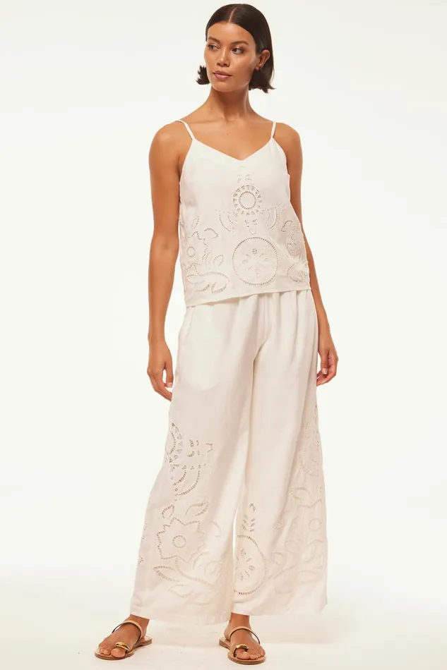 Tops Women MISA Los Angeles MARCELA TOP Pink Eyelet