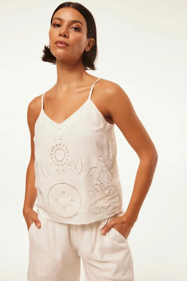 Tops Women MISA Los Angeles MARCELA TOP Pink Eyelet