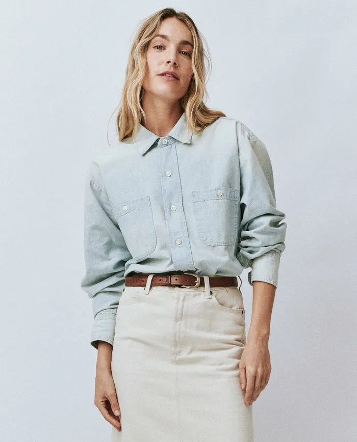 Tops Women The Road Shirt Riverbed Wash The Great