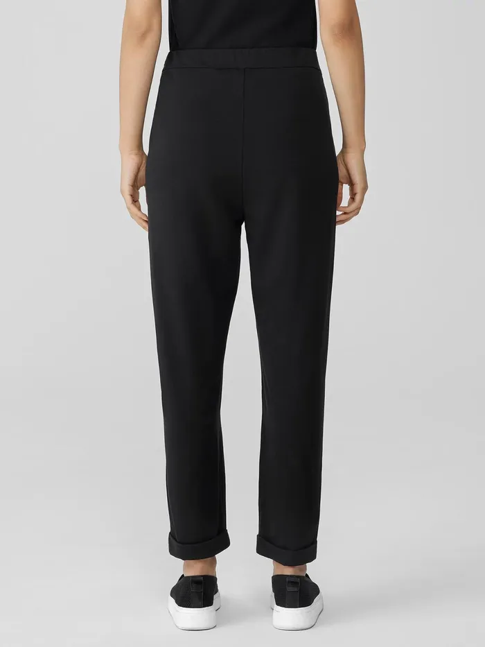 Traceable Cotton Jersey Pant Black Women Eileen Fisher Pants Shorts and Jumpsuits