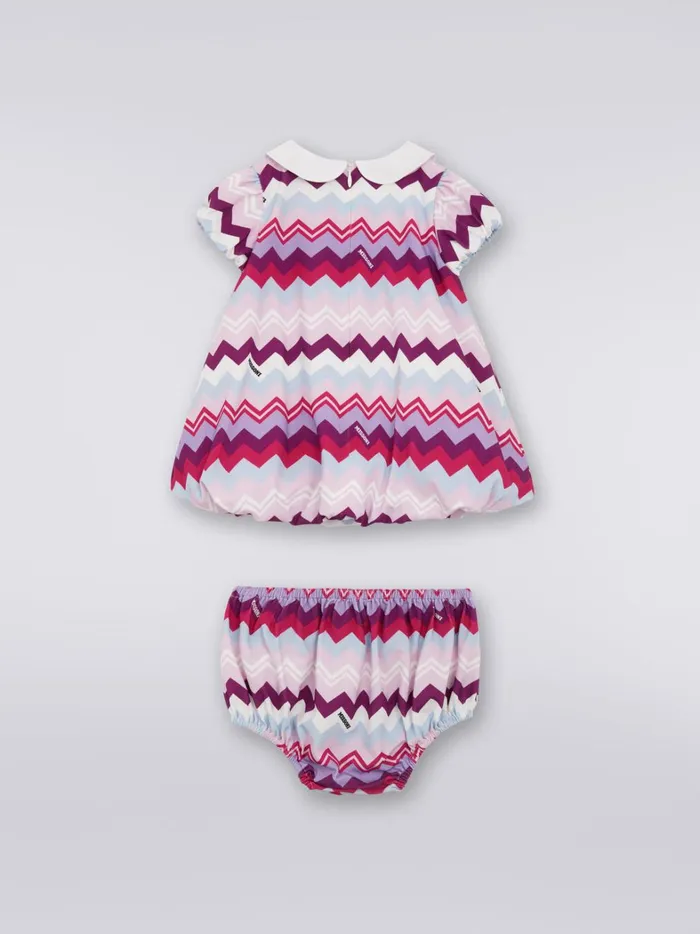 TwoPiece Set With Dress And Culotte Trousers In Zigzag Cotton Multicoloured Kids Missoni Baby 024 Months TwoPiece Set With Dress And Culotte Trousers In Zigzag Cotton Multicoloured Kids Missoni Baby 024 Months
