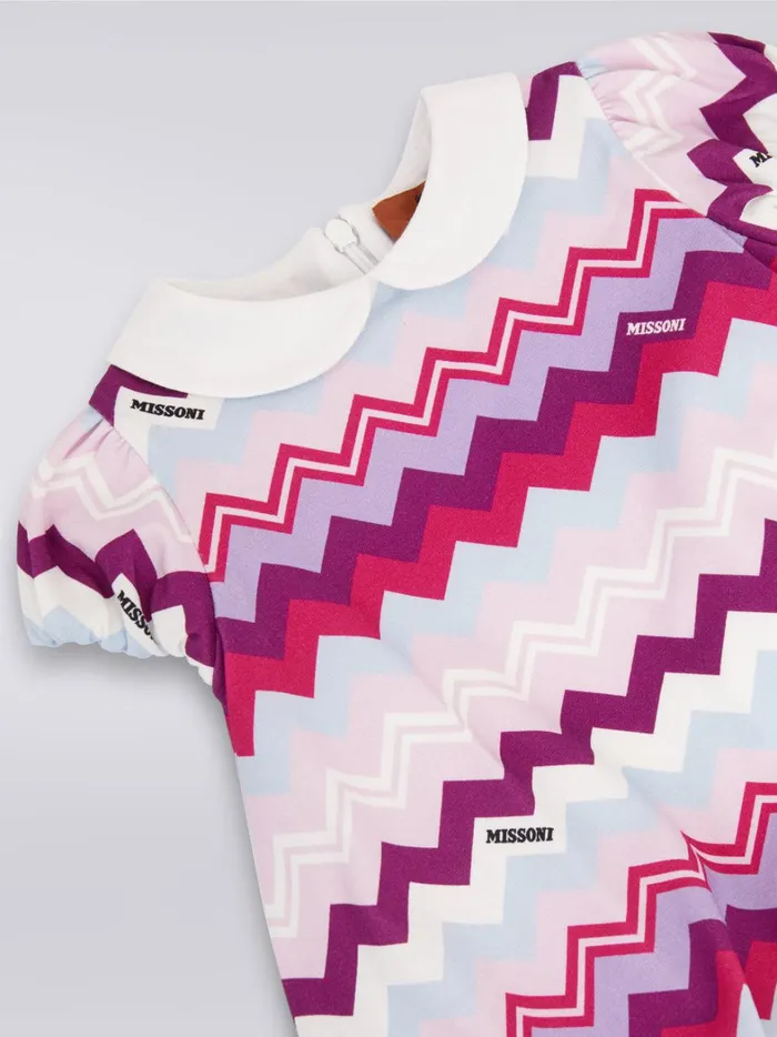 TwoPiece Set With Dress And Culotte Trousers In Zigzag Cotton Multicoloured Kids Missoni Baby 024 Months TwoPiece Set With Dress And Culotte Trousers In Zigzag Cotton Multicoloured Kids Missoni Baby 024 Months