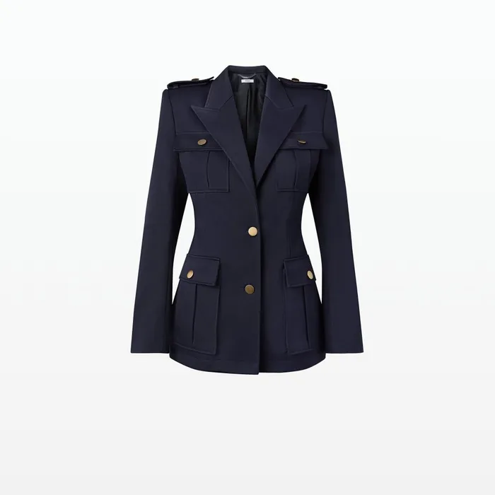 Ursa Midnight Navy Jacket Women Safiyaa Jackets and Coats