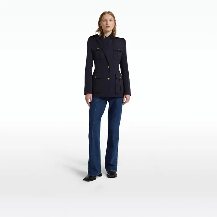 Ursa Midnight Navy Jacket Women Safiyaa Jackets and Coats