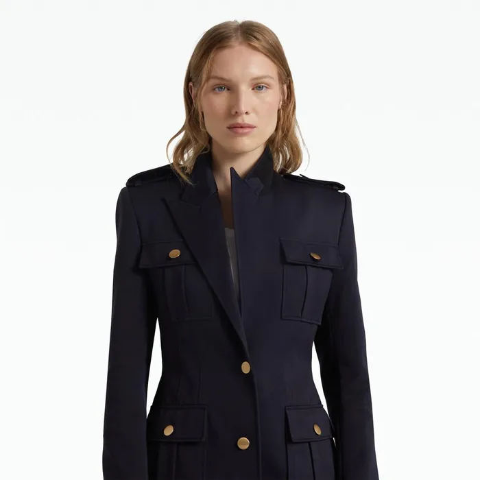 Ursa Midnight Navy Jacket Women Safiyaa Jackets and Coats