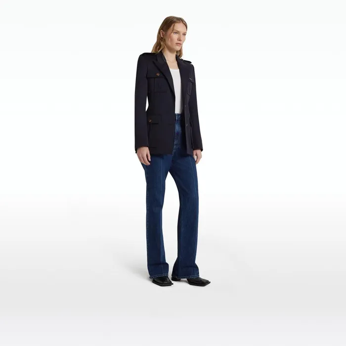 Ursa Midnight Navy Jacket Women Safiyaa Jackets and Coats