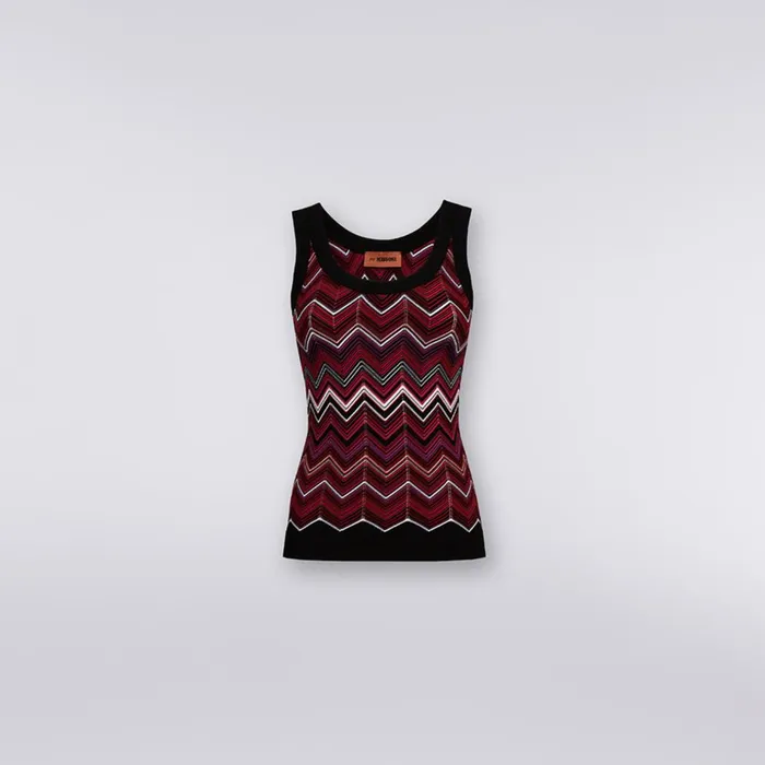 Viscose Blend Chevron Tank Top Multicoloured Women Missoni Tshirts And Tops Viscose Blend Chevron Tank Top Multicoloured Women Missoni Tshirts And Tops