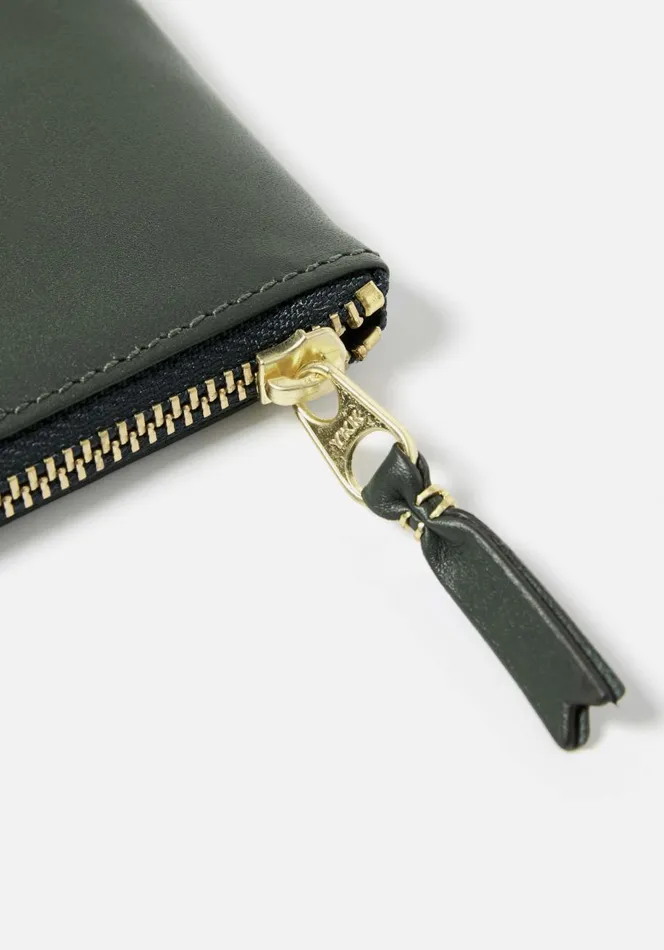 Wallets Men MKI MIYUKI ZOKU Comme Des Garcons Classic Colour Wallet Zip Pouch Bottle Green